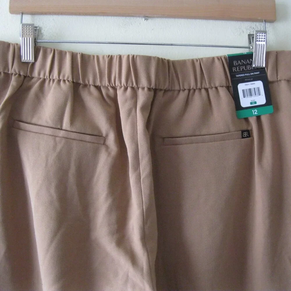 Banana Republic Women's Tapered Pull-On Pants, Brown, Size 12 (1252) - Picture 7 of 13